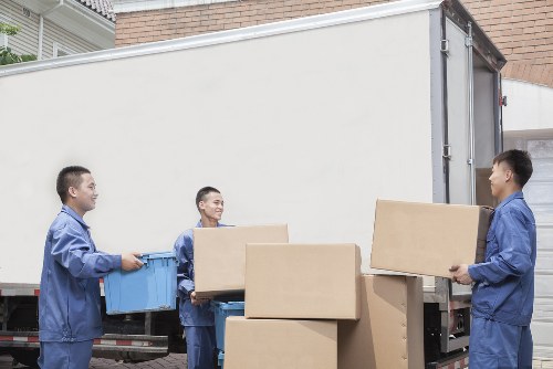 Local Nottinghill moving van loaded with household items