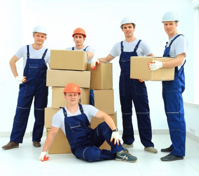 Packed household belongings ready for short-term storage in Notting Hill