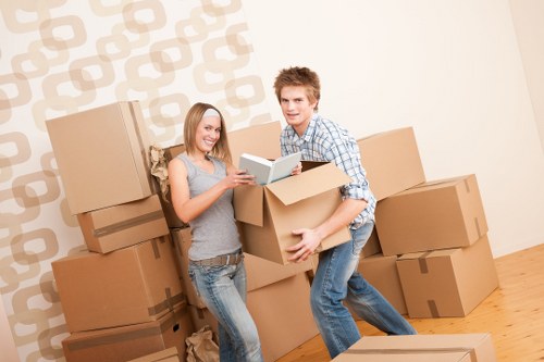 Furniture storage during a home move in Nottinghill with organized packed items