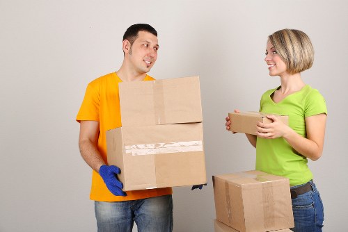Business stock organized in secure storage